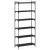 Bibliotecă cu 6 niveluri, negru, 80x30x188 cm, lemn prelucrat GartenMobel Dekor