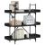 Bibliotecă cu 3 niveluri, negru, 100x33x108,5 cm lemn prelucrat GartenMobel Dekor