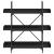 Bibliotecă cu 3 niveluri, negru, 100x33x108,5 cm lemn prelucrat GartenMobel Dekor