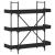 Bibliotecă cu 3 niveluri, negru, 100x33x108,5 cm lemn prelucrat GartenMobel Dekor