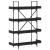 Bibliotecă cu 4 niveluri, negru, 100x33x145,5 cm lemn prelucrat GartenMobel Dekor