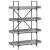 Bibliotecă 4 niveluri gri sonoma 100x33x145,5 cm lemn prelucrat GartenMobel Dekor