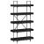 Bibliotecă cu 5 niveluri, negru, 100x33x180,5 cm lemn prelucrat GartenMobel Dekor