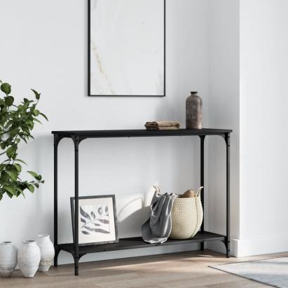 Măsuță consolă, negru, 101x30,5x75 cm, lemn compozit GartenMobel Dekor