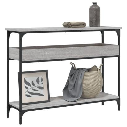 Măsuță consolă cu raft gri sonoma 100x29x75 cm lemn prelucrat GartenMobel Dekor