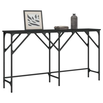 Măsuță consolă, negru, 140x29x75 cm, lemn compozit GartenMobel Dekor