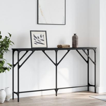 Masă consolă, negru, 140x23x75 cm, lemn prelucrat GartenMobel Dekor