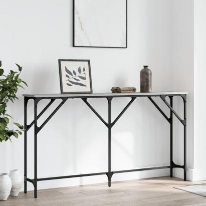 Masă consolă, gri sonoma, 140x23x75 cm, lemn prelucrat GartenMobel Dekor
