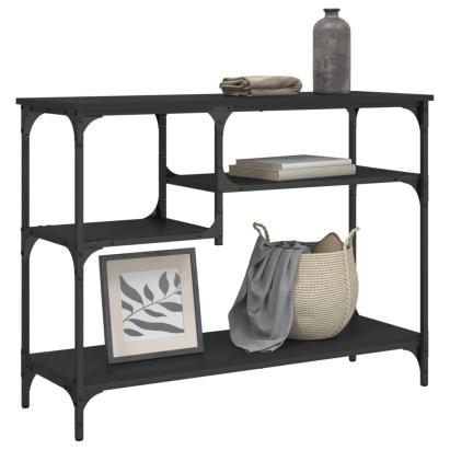 Măsuță consolă cu rafturi, negru, 100x35x75 cm GartenMobel Dekor