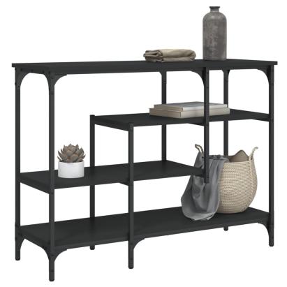 Măsuță consolă cu rafturi, negru, 100x35x75 cm GartenMobel Dekor