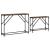 Mese console suprapuse, 2 buc, stejar fumuriu, lemn prelucrat GartenMobel Dekor