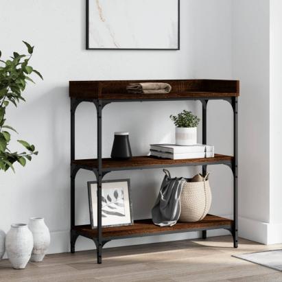 Măsuță consolă cu rafturi, stejar maro, 75x30x80 cm GartenMobel Dekor