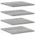 Rafturi de perete, 4 buc., gri sonoma, 40x40x1,5 cm, lemn GartenMobel Dekor