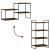 Rafturi perete 4 buc. stejar fumuriu 60x40x1,5 cm lemn compozit GartenMobel Dekor