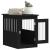 Mobilier tip ladă pentru câini negru 45x62x59 cm lemn prelucrat GartenMobel Dekor