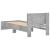 Cadru de pat cu tăblie, gri beton, 75x190 cm, lemn prelucrat GartenMobel Dekor