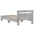 Cadru de pat cu tăblie și lumini LED, gri beton, 100x200 cm GartenMobel Dekor