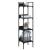Bibliotecă 4 niveluri, negru, 35x30x138,5 cm, lemn prelucrat GartenMobel Dekor