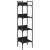Bibliotecă 4 niveluri, negru, 35x30x138,5 cm, lemn prelucrat GartenMobel Dekor