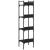 Bibliotecă 4 niveluri, negru, 35x30x138,5 cm, lemn prelucrat GartenMobel Dekor