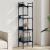 Bibliotecă 4 niveluri, negru, 35x30x138,5 cm, lemn prelucrat GartenMobel Dekor