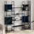 Bibliotecă, negru, 155,5x24x166,5 cm, lemn prelucrat GartenMobel Dekor