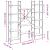 Bibliotecă, negru, 155,5x24x166,5 cm, lemn prelucrat GartenMobel Dekor