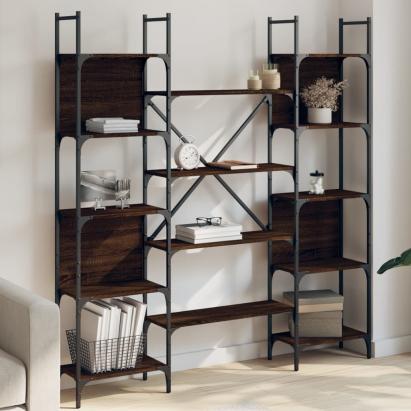Bibliotecă, stejar maro, 155,5x24x166,5 cm, lemn prelucrat GartenMobel Dekor