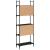 Bibliotecă 5 niveluri, negru, 60,5x24x166,5 cm, lemn prelucrat GartenMobel Dekor
