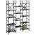 Bibliotecă, negru, 127,5x28,5x172,5 cm, lemn prelucrat GartenMobel Dekor