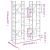 Bibliotecă, negru, 127,5x28,5x172,5 cm, lemn prelucrat GartenMobel Dekor
