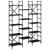 Bibliotecă, negru, 127,5x28,5x172,5 cm, lemn prelucrat GartenMobel Dekor