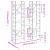 Bibliotecă, gri sonoma, 127,5x28,5x172,5 cm, lemn prelucrat GartenMobel Dekor
