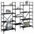 Bibliotecă, negru, 160x28,5x136,5 cm, lemn prelucrat GartenMobel Dekor