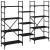Bibliotecă, negru, 160x28,5x136,5 cm, lemn prelucrat GartenMobel Dekor