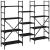 Bibliotecă, negru, 160x28,5x136,5 cm, lemn prelucrat GartenMobel Dekor