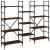 Bibliotecă, stejar maro, 160x28,5x136,5 cm, lemn prelucrat GartenMobel Dekor