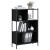 Bibliotecă, negru, 72x28x109 cm, lemn prelucrat GartenMobel Dekor