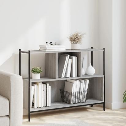 Bibliotecă, gri sonoma, 102x28x77,5 cm, lemn prelucrat GartenMobel Dekor