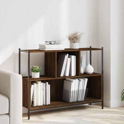 Bibliotecă, stejar maro, 102x28x77,5 cm, lemn prelucrat GartenMobel Dekor