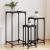 Mese laterale suprapuse, 3 buc., negru, lemn prelucrat GartenMobel Dekor