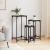 Mese laterale suprapuse, 3 buc., negru, lemn prelucrat GartenMobel Dekor