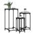 Mese laterale suprapuse, 3 buc., negru, lemn prelucrat GartenMobel Dekor