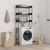 Dulap mașină de spălat, negru, 67x25x163 cm lemn prelucrat GartenMobel Dekor