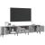 Comodă TV cu sertar, gri sonoma, 200x25x44 cm, lemn prelucrat GartenMobel Dekor