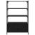 Bibliotecă cu 3 niveluri, negru, 70x30x109,5 cm lemn prelucrat GartenMobel Dekor