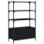 Bibliotecă cu 3 niveluri, negru, 70x30x109,5 cm lemn prelucrat GartenMobel Dekor