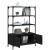 Bibliotecă cu 3 niveluri, negru, 70x30x109,5 cm lemn prelucrat GartenMobel Dekor