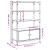 Bibliotecă cu 3 niveluri, negru, 70x30x109,5 cm lemn prelucrat GartenMobel Dekor