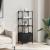 Bibliotecă cu 3 niveluri, negru, 41x30x109,5 cm, lemn prelucrat GartenMobel Dekor